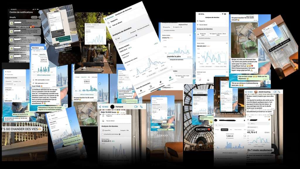 Social proof screenshots